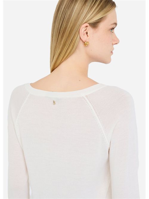 Maglia in lana con pizzo LIU JO | CF5423MA82O/X0718